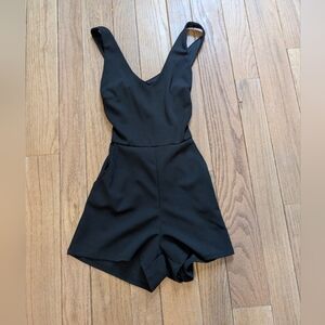 Nwt Juniors Crystal Sky Black Criss Cross Sleeveless Short Romper Size Small